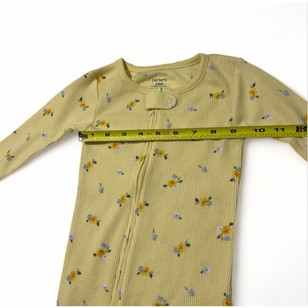 Baby Girl (24M) Carters(R) 1pc. Floral Textured Sleeper | New - Picture 3 of 7